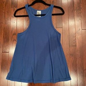 free people blue tank top